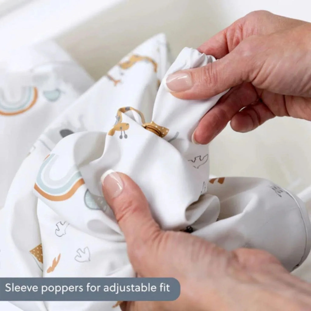 Bib amddiffynnol Bibado ar gyfer diddyfnu - Serengeti Spaghetti