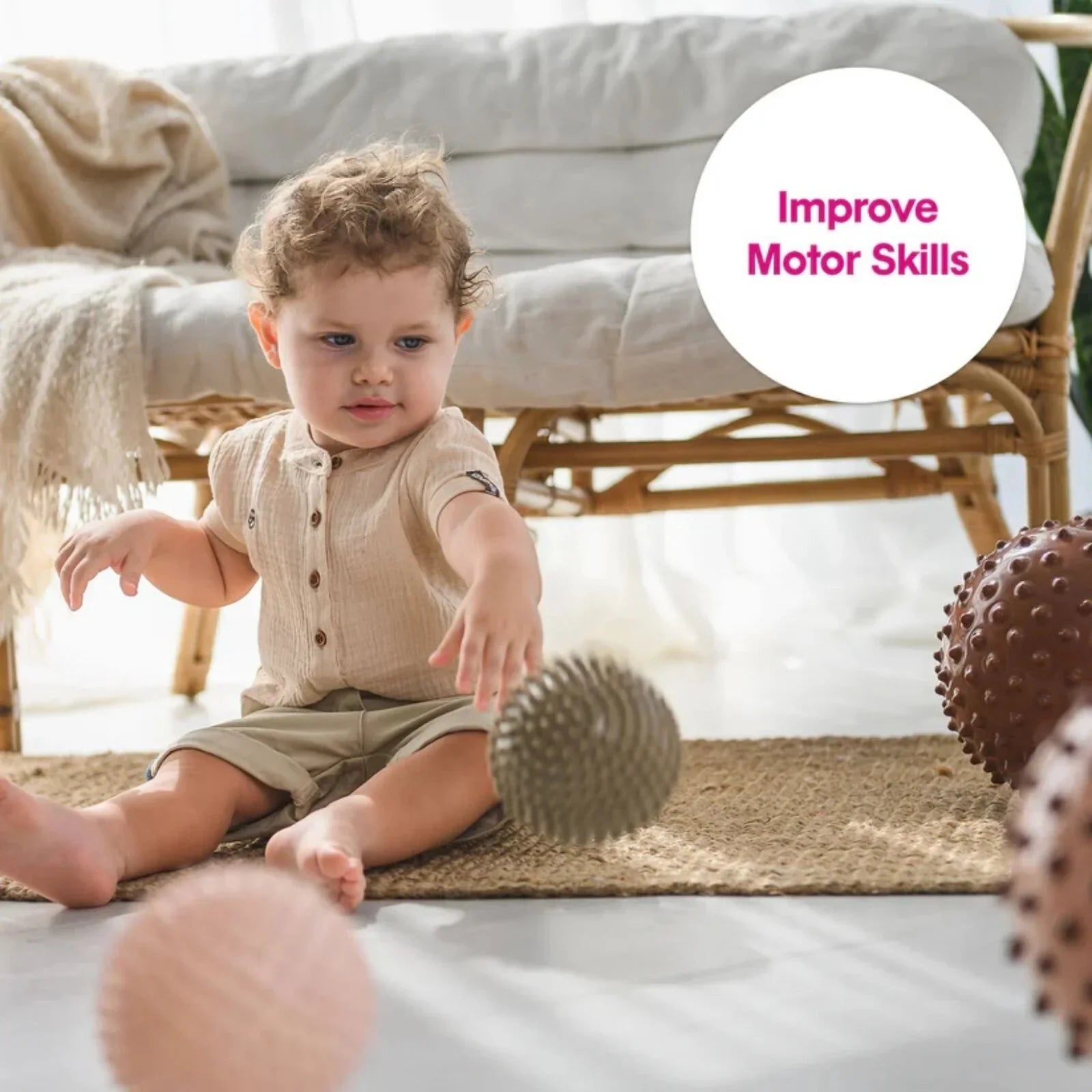 Edushape Sensory Ball Boho Chic 10cm 4 pcs