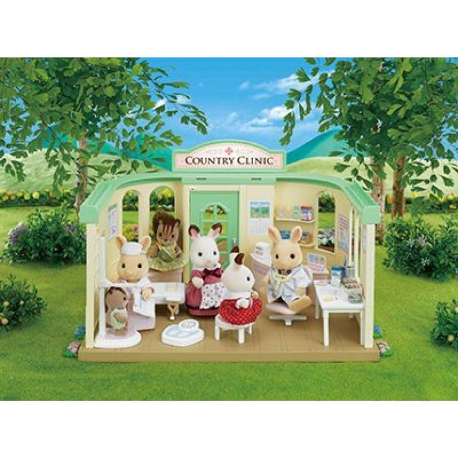 Set Adeiladu a Chwarae Meddyg Gwledig Sylvanian Families ar gyfer Plant 3 Oed a Hŷn