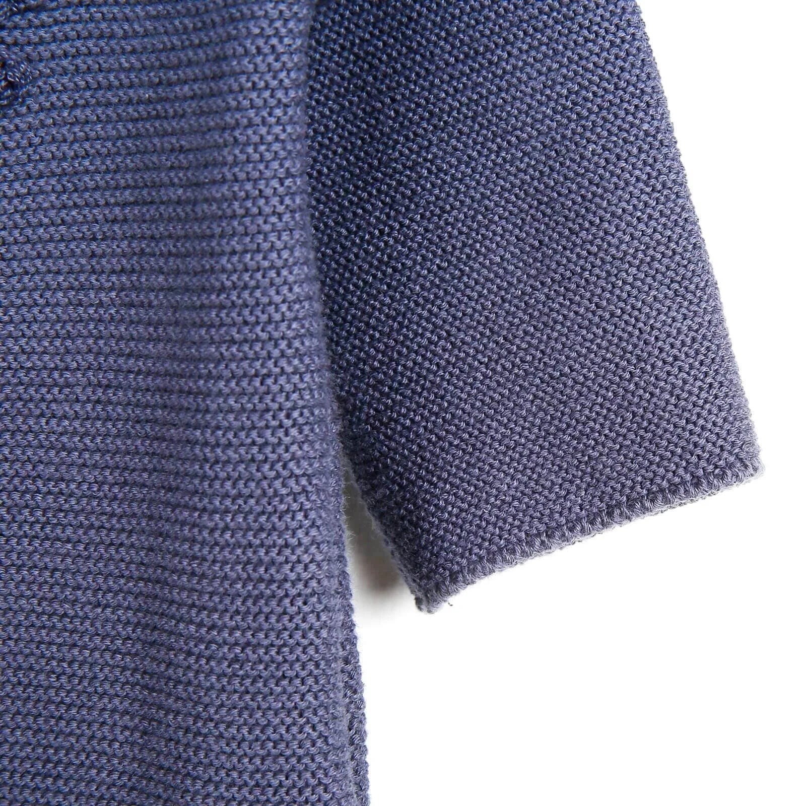 Set Cychwynnol Siwmper a Het Wedi'i Gwau ar gyfer Newydd-anedig HelloBaby - Glas Tywyll