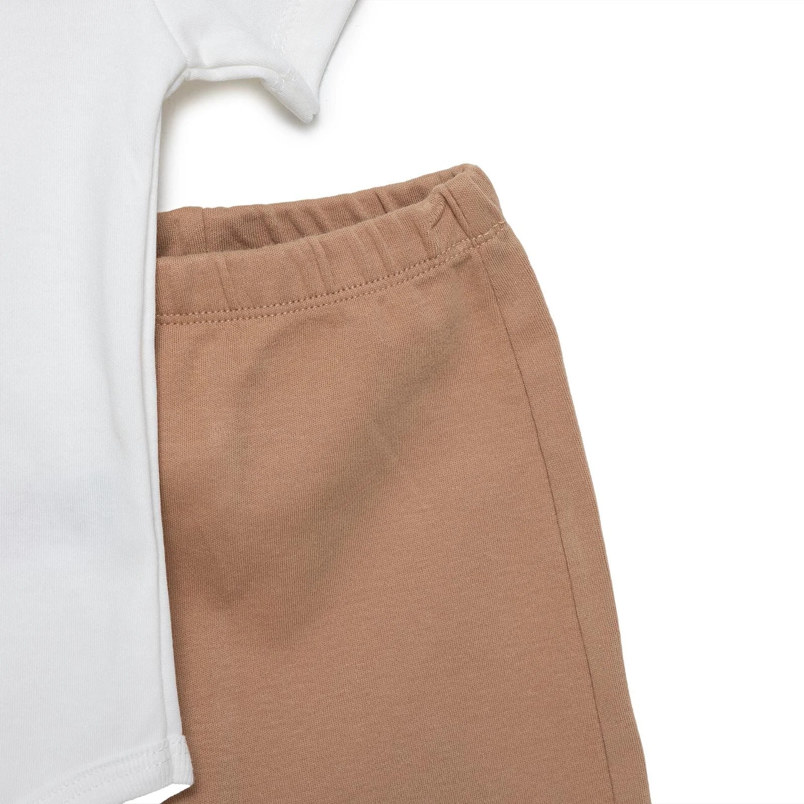 Set Newydd-anedig HelloBaby Boy 4 darn - Lliw Ecru