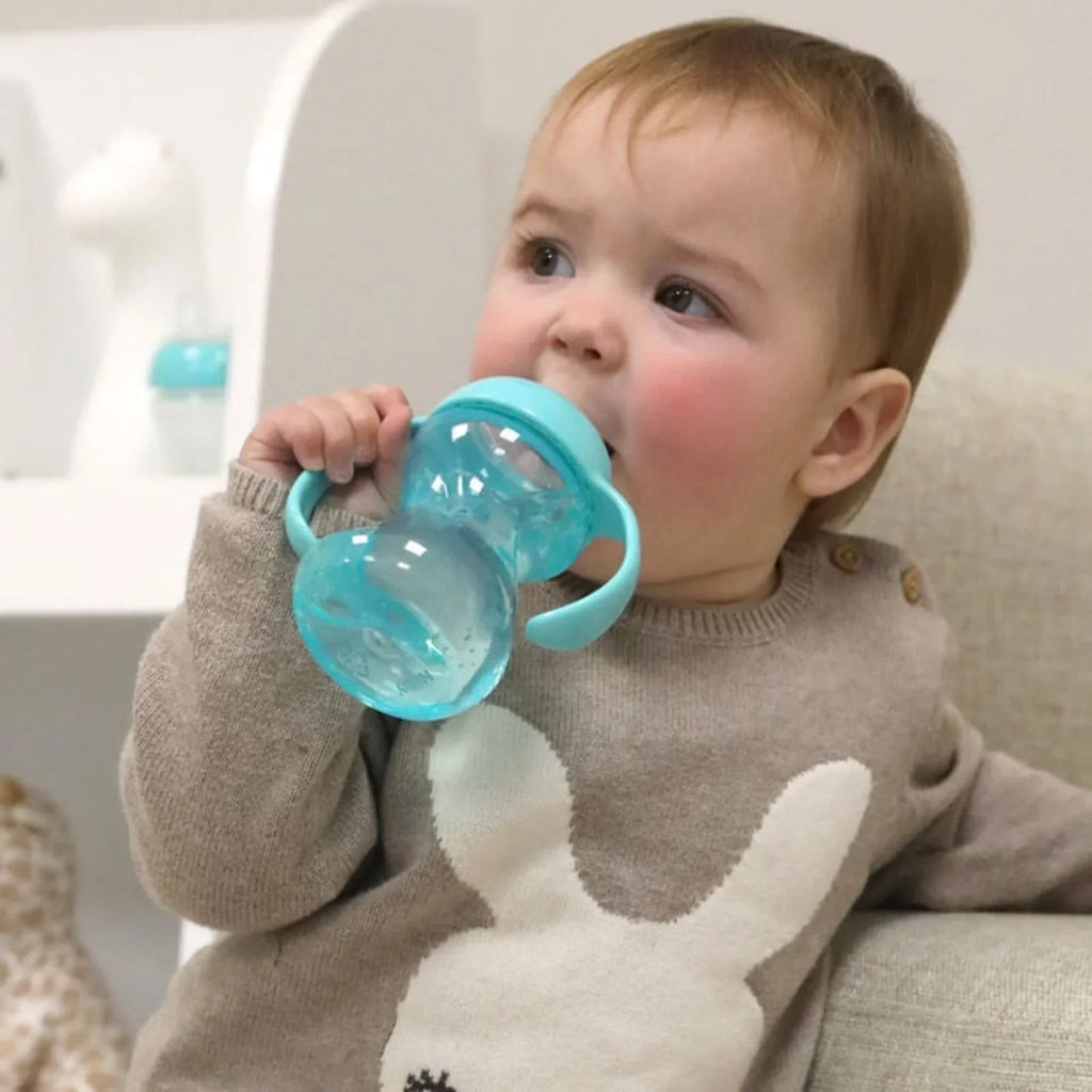 Nuby Mini Grip N' Sip Cwpan Gyntaf i Ddwylo Babi, Pecyn o 1