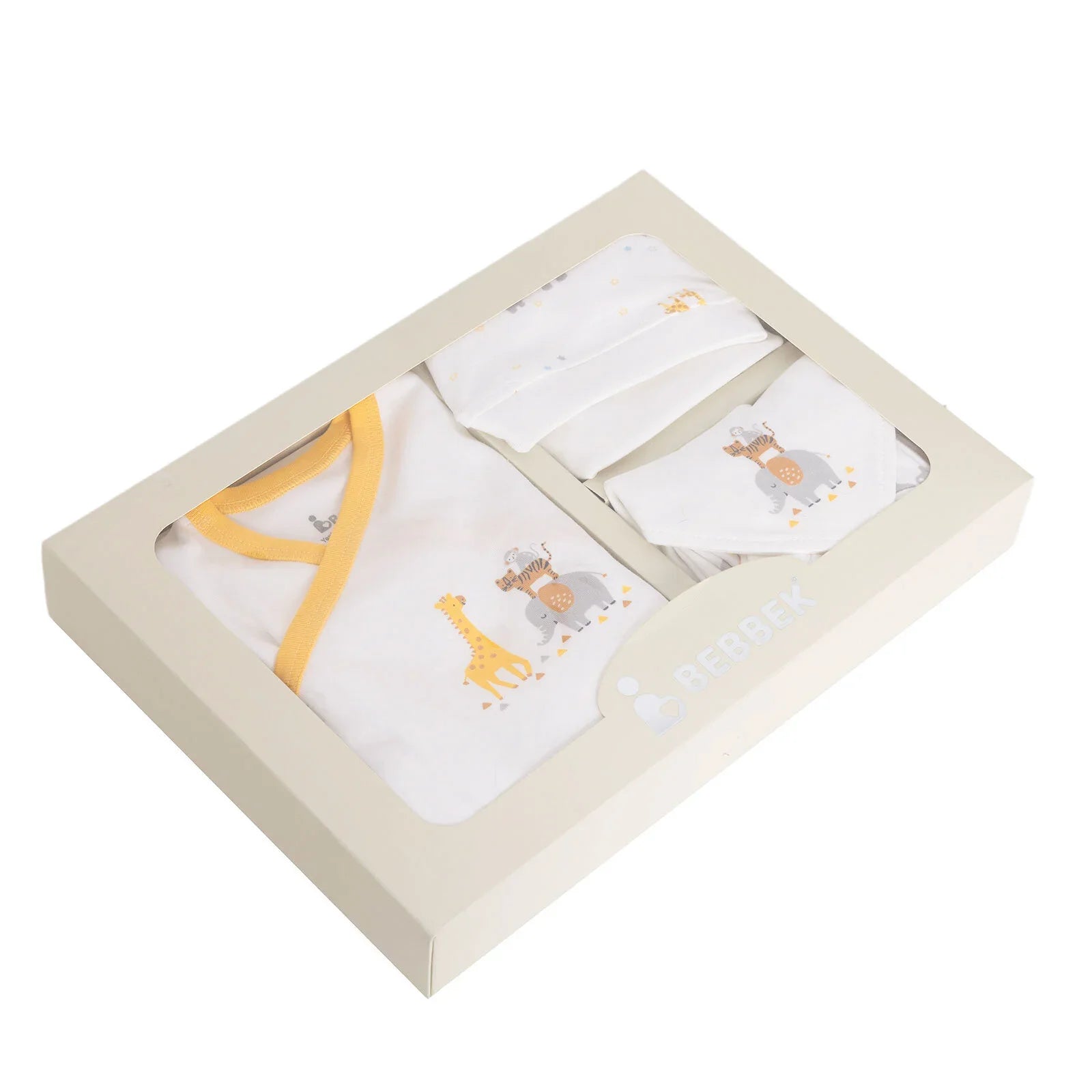 Bebbek Boy 5 Piece Newborn Gift Set - Ecru