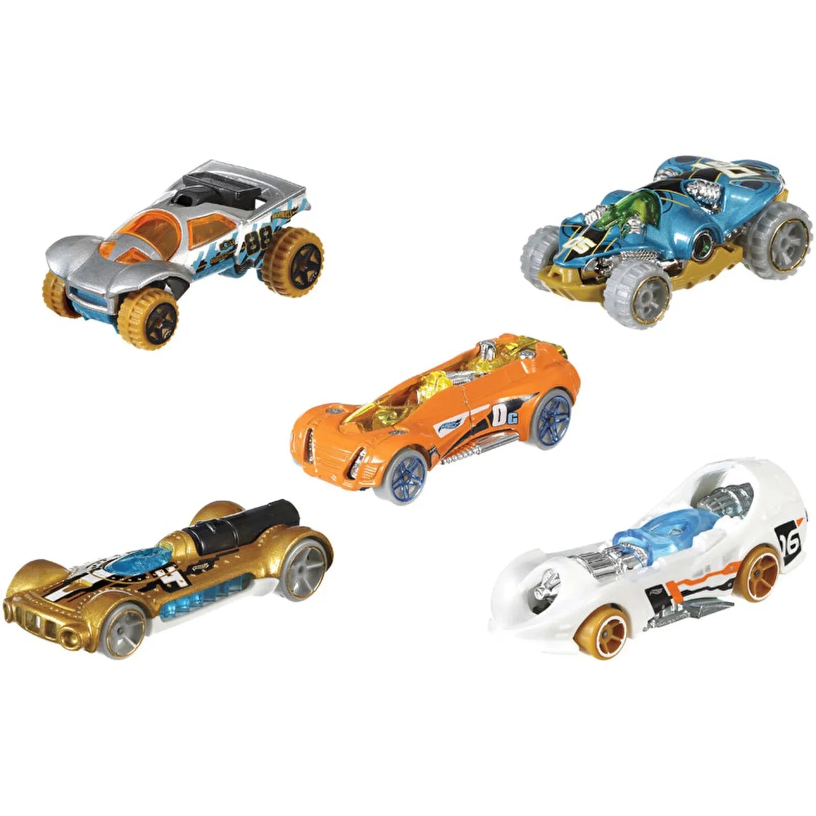 Pecyn Rhodd o 5 Car Hot Wheels