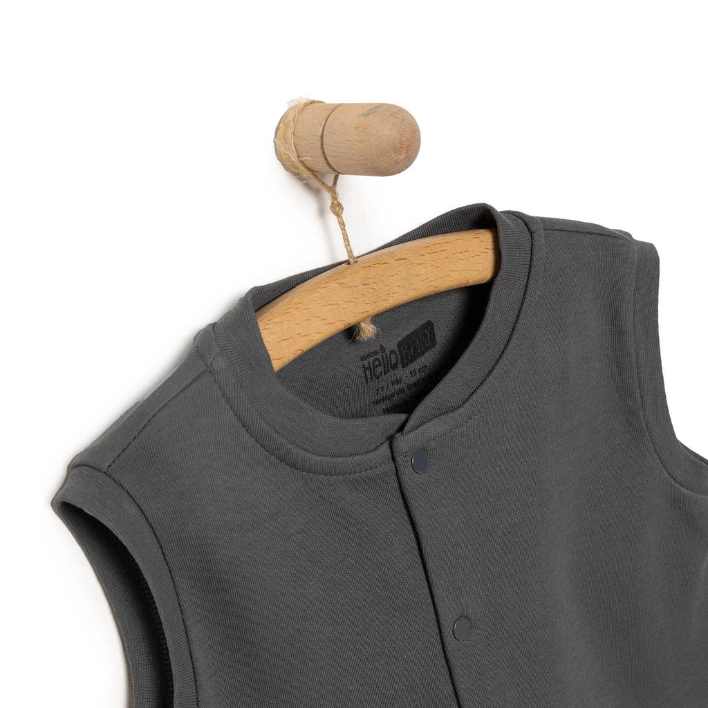 Siaced Gwau Rhibbog HelloBaby i Fachgen - Llwyd Tywyll