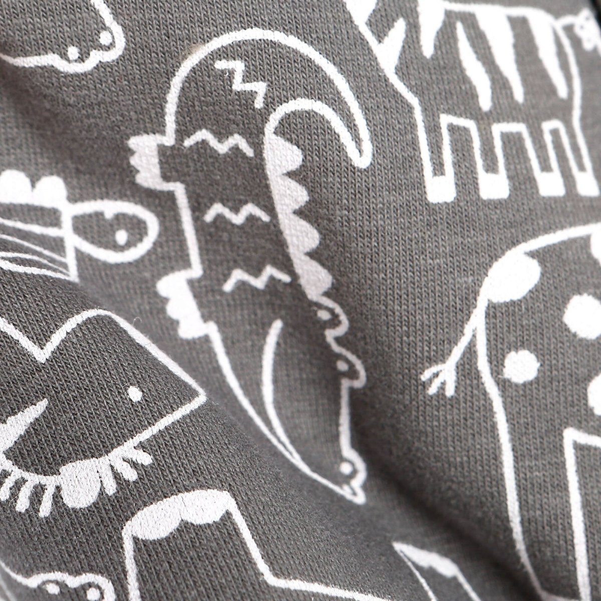 Siwmpsuit Gwyllt i Faban Newydd-anedig - Llwyd Tywyll