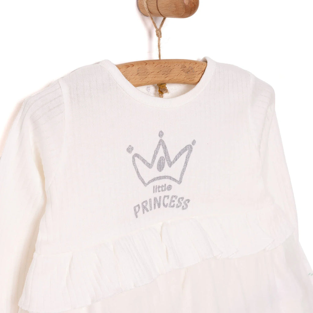 HelloBaby Little Life Newborn Girl Dress - Ecru