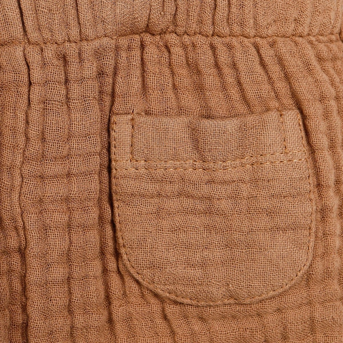 Dillad Babis Newydd-anedig HelloBaby o Fwslin - Siwmper - Brown