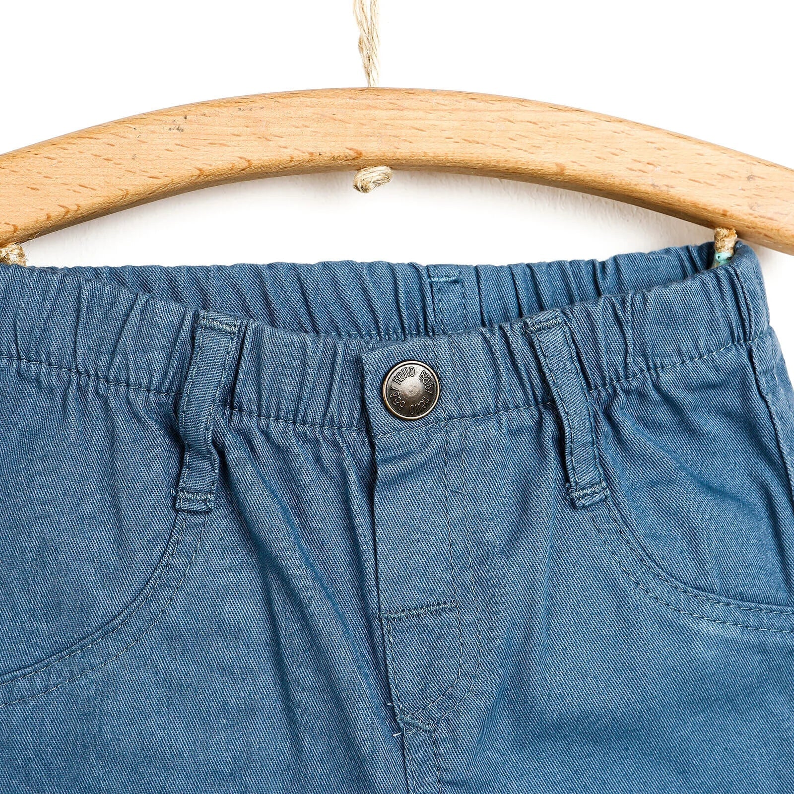 Trowsus Gweu Sylfaenol HelloBaby i Fachgen - Glas Tywyll