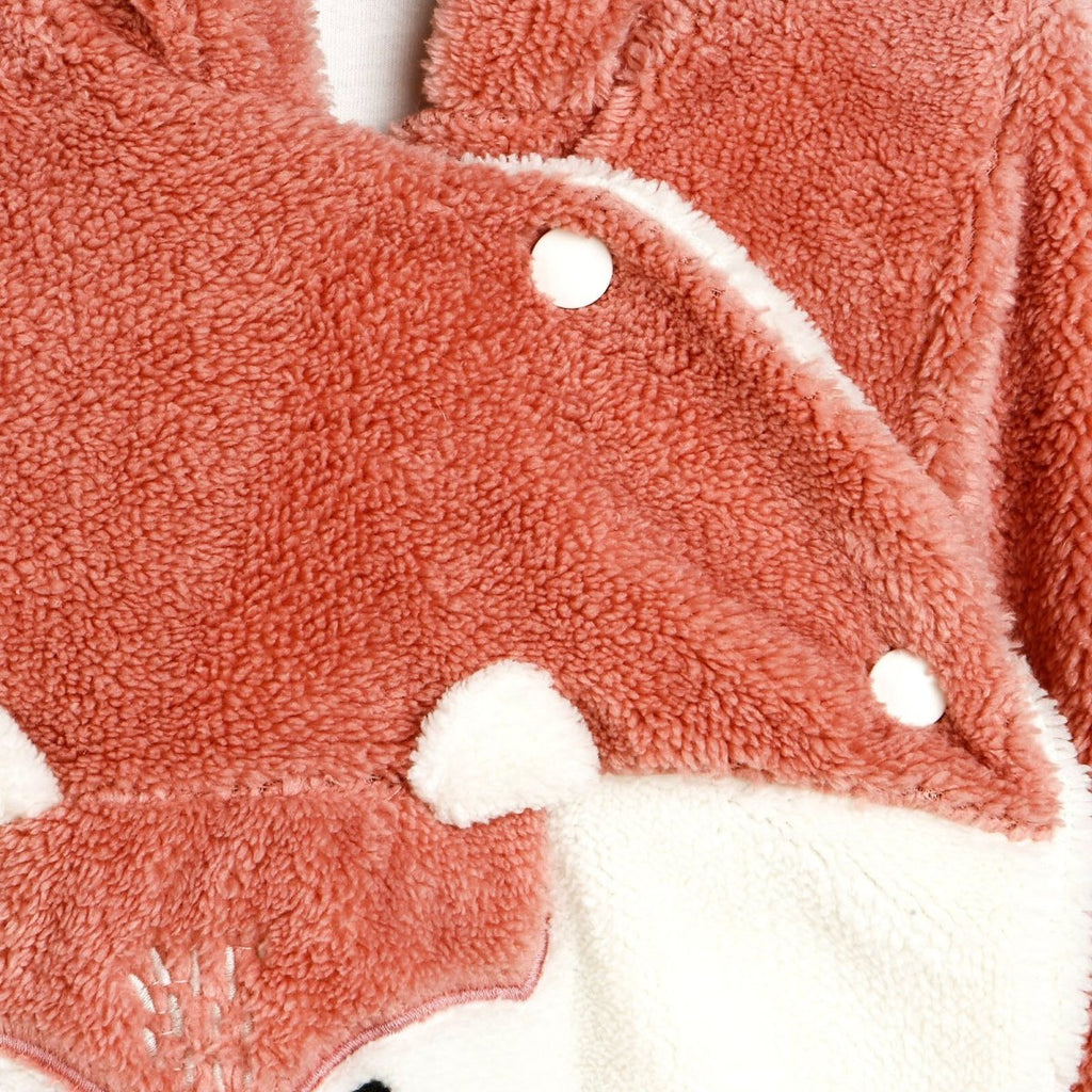 Siwmpsuit Traedig Welsoft Llwynog Newydd-anedig Midimod - Pwder