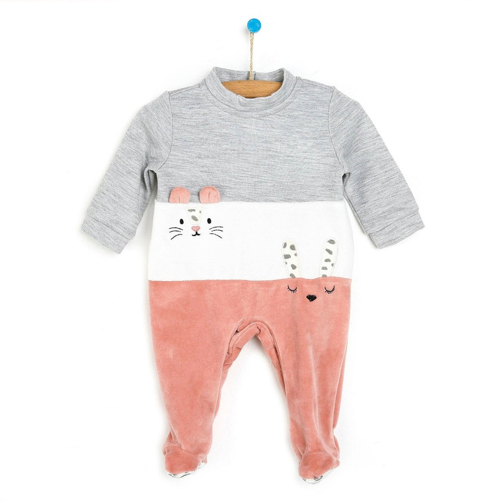 Siwmpsuit Cassiope Newborn Velvet â Thraed - Lliw Powdwr