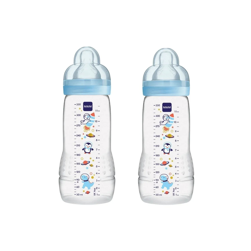 MAM Easy Active Bottle 330ml Pack of 2 - Blue