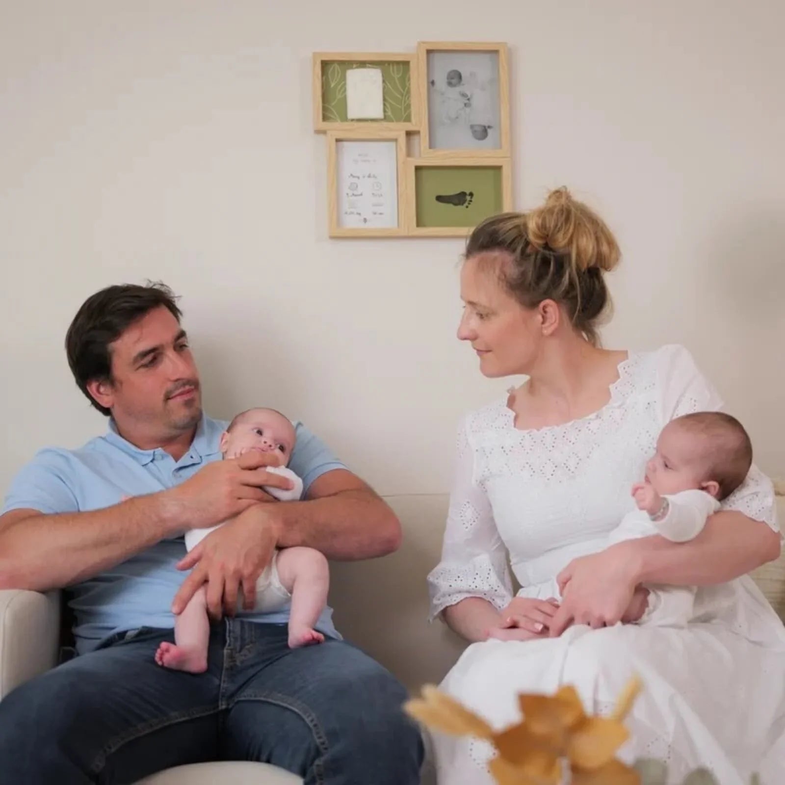 Ffrâm Puzzl Petit Artichaut gydag Olion Dwylo a Thraed - Coeden Olewydd