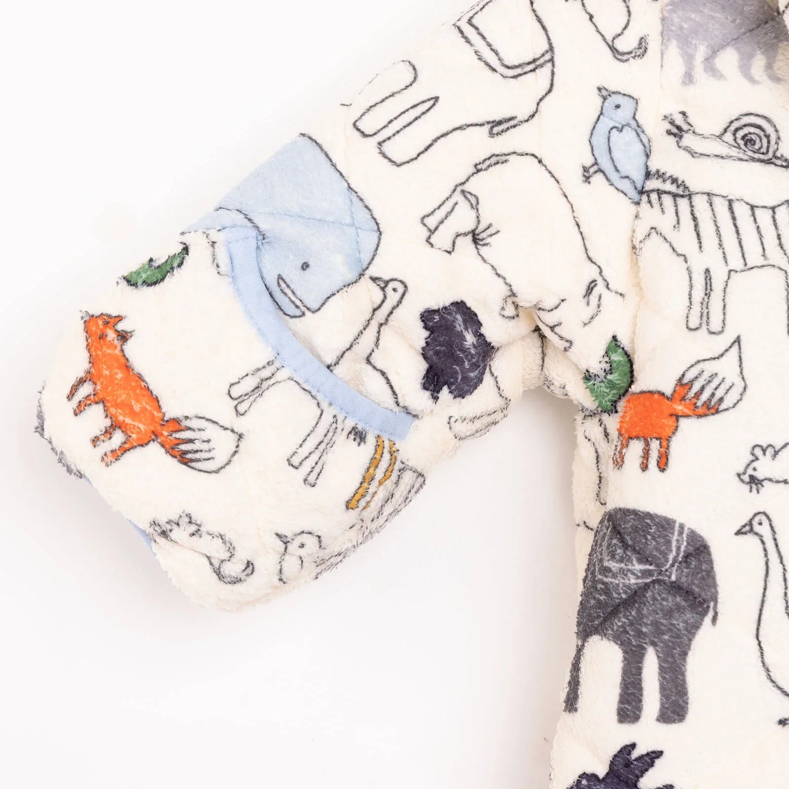 Siwmpsuit â Kap a Thraed i Faban Bach Newydd-anedig MidiMod (Bachgen)